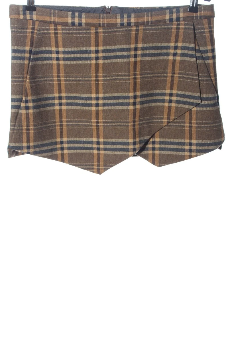 Jupe Marron Zara Taille 40 - Longueur Genou, En Coton/élasthanne, Occasion Très Bon état
