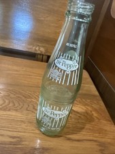Vintage Dr Pepper Imperial Pure Cane Sugar 8 oz Glass Bottle empty