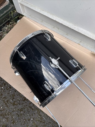 16" Płytka podłoga Tom Drum. Czarne wykończenie. 16x14".  Dodatek do fajnego zestawu. Darmowa przesyłka - Zdjęcie 14 z 15