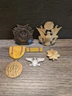 6x Lot WW2  Military Medals, & Pins Colonel Insignia VFW American Defense Eagle