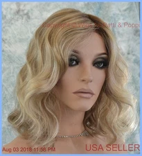 Mila | Monotop Smart Lace front Wig | Wavy | 12fs8 Rooted Blond |Jon Renau -1