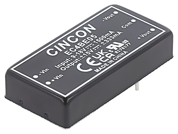 EC4BE05 Wandler: Dc/Dc 10W Ueing: 9-18V Uausg: 15VDC Uausg2: -15VDC 33G Cincon-image