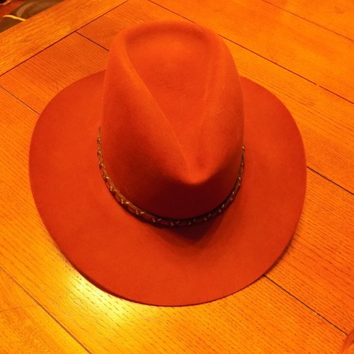 VTG Resistol Felt Self Conforming 7 1/4 RUST Color Western Hat Stagecoach - Picture 5 of 22