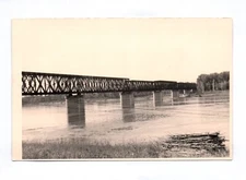 Photo Railway Bridge Über Den Po At Borgoforte 1959