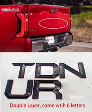 2022 2023 2024 Black Red Tailgat Emblem TUNDRA Tailgate Letters Insert Badge