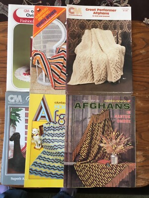 Asst Vintage COLUMBIA-MINERVA Knit Crochet Patterns Leaflets 1980s YOU CHOOSE!