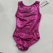 Lil Fox Girls Gymnastics Leotard ASM Shiny Foil