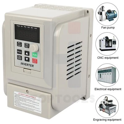 HITOPTOOLS Variable Frequency Drive AC 220V/4KW VFD Single to three Phase Speed Control
