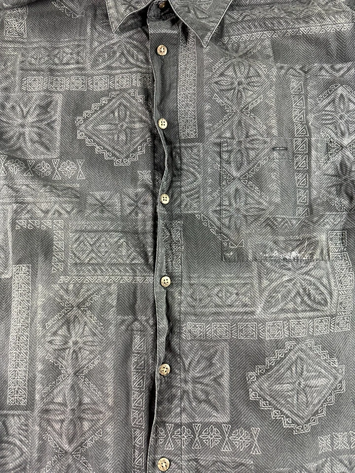 Campia Moda коротким рукавом на пуговицах темно-синий геометрический рубашка мужчин 2XLT - Изображение 2 из 4