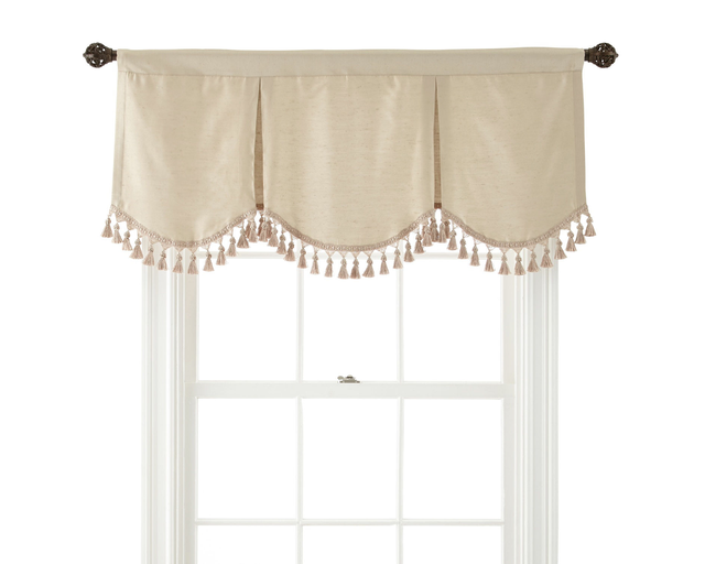 JCPenney Home Supreme Frontenac RodPocket Valance 48 X 21 Linen eBay