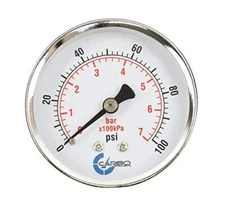 CARBO Instruments 2-1/2" Pressure Gauge Chrome Plated Steel Case Dry 0-100 ps...