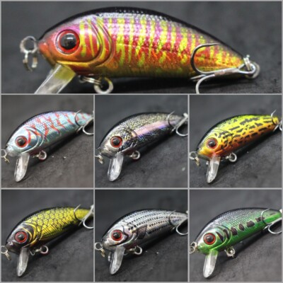 Crankbait Fishing Lures 1 3/4 inch 1/5 oz Minnow Tight Wobble Sinking C544