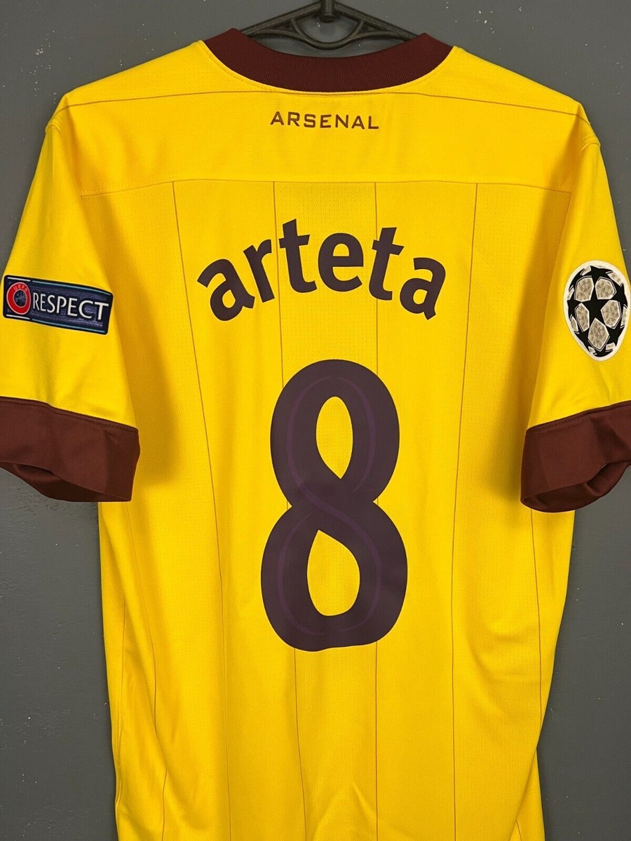 ARTETA #8 UEFA MEN'S FC ARSENAL 2010/2012 SOCCER FOOTBALL SHIRT