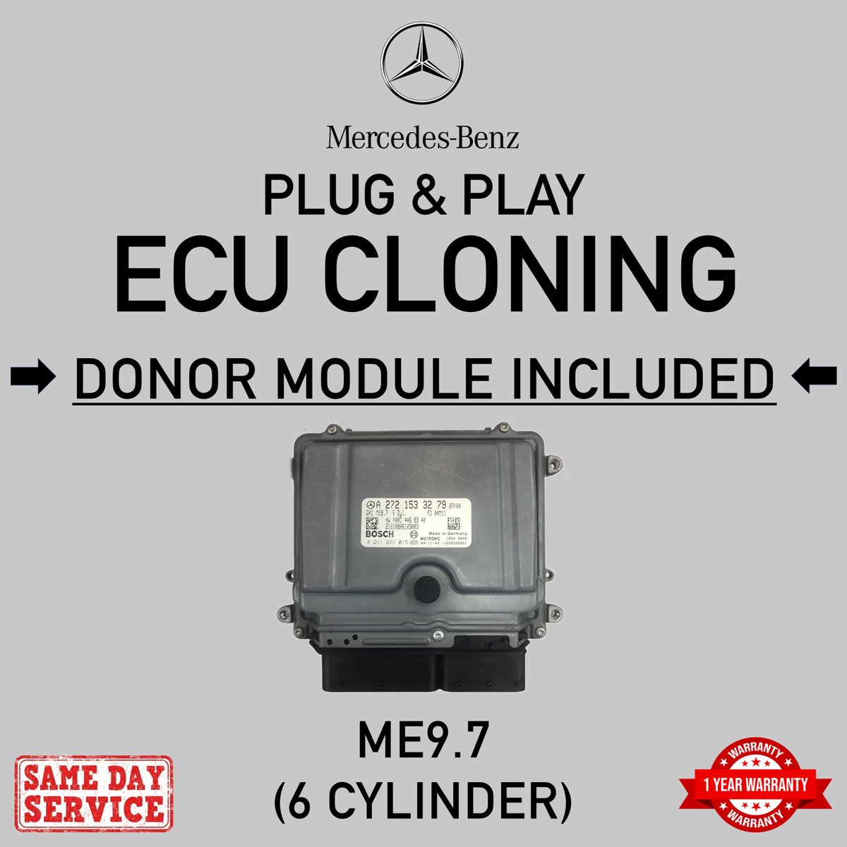 Mercedes-Benz Bosch ME9.7 ECU Cloning Repair Service M272 A 272 6