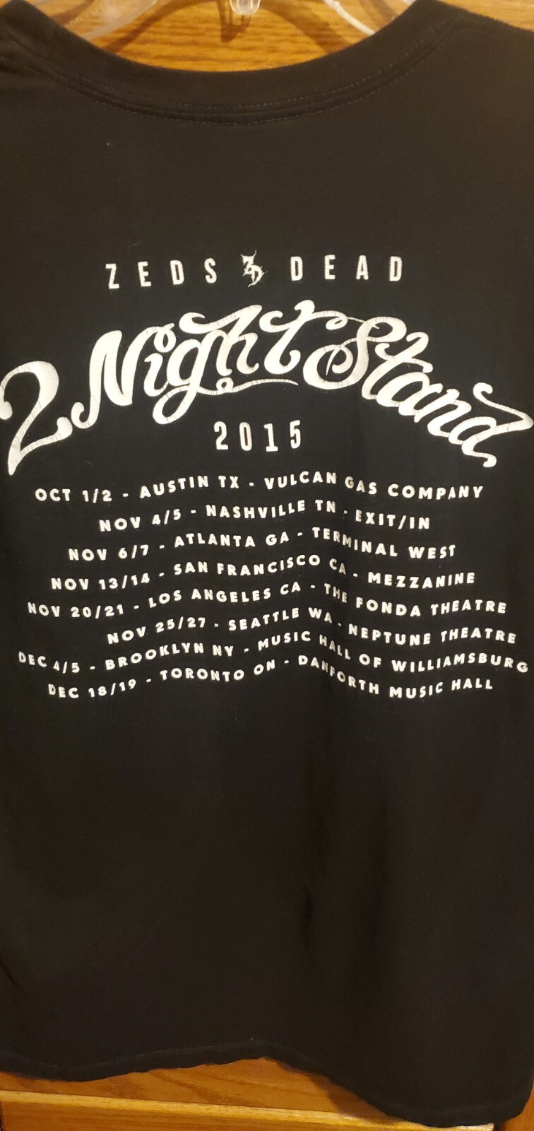 Zeds Dead 2015 Tour Black Large Shirt eBay