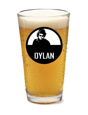 Bob Dylan (Dylan) - Rock and Roll - 16oz Pint Pub Beer Glass Tumbler Tea Seltzer
