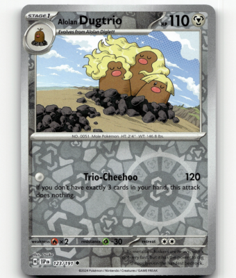 alolan dugtrio pokemon card value - 051/165 - Pokemon 151 - Reverse Foil it comes protected in a tamper Pokemon Sun & Moon Base
