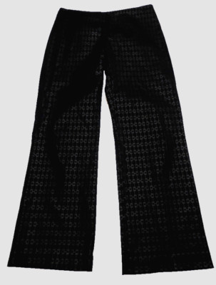 Express Womens 5/6 Black Design Cropped Dressy Stretch Pants Excellent Condition