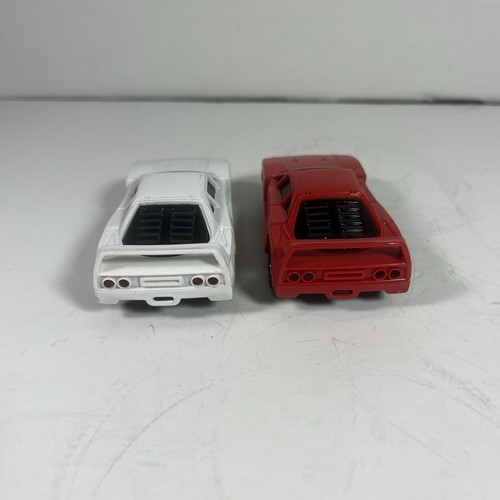 2-Ferrari F40 Race Track Slot Car De Colección-4” Rojo/Blanco 1981 - Imagen 4 de 9