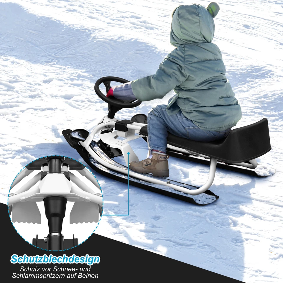 Lenkschlitten Kinderschlitten Rodel Zugseil Verschiedene Typen - Bild 4 von 4