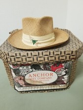 Vintage Pilgram Mens Genuine Panama Fedora Hat.