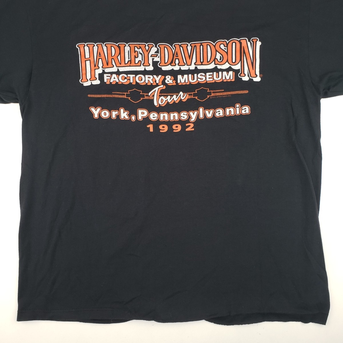 Vintage 1992 Harley Davidson York Museum T Shirt Single