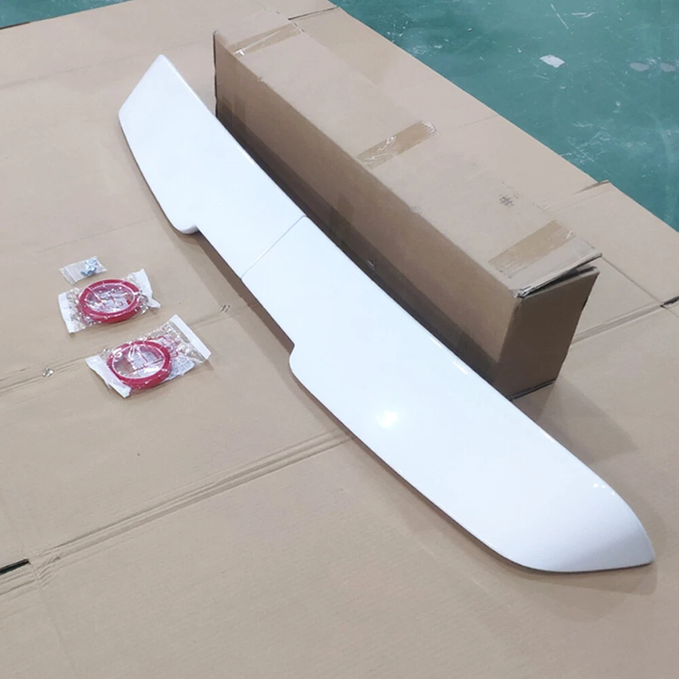 FOR VW TRANSPORTER T5 T5.1 T6 REAR TWIN BARN DOOR ROOF LIP SPOILER PAINTED WHITE - Image 2 of 4