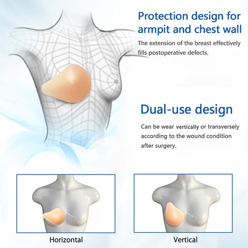Forma seno in silicone 1 paio protesi mastectomia tazza A-G inserto reggiseno fischi falsi - Foto 8 di 10
