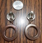 VGUC Bright Purple Metal Clip-on Hoop Earrings (Secure Clasps on Back) — photo 5