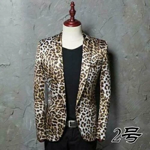 Herren chinesischer Stil Blumendruck Revers Mantel Jacke schmale Passform lässig Langarm - Bild 12 von 51