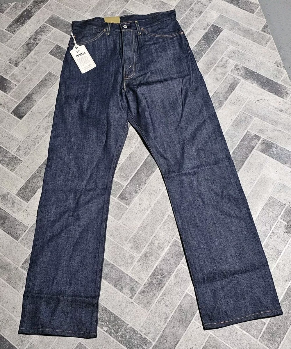 Levi's Vintage Clothing 1950's 701 Selvedge Denim Jeans Made Levi's Vintage Clothing 1950's 701 Selvedge Denim Jeans Made