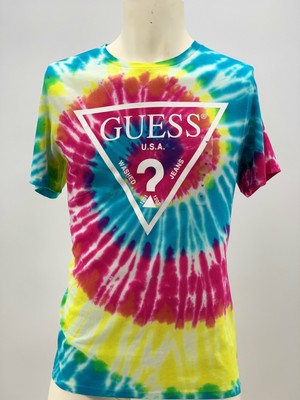 guess rainbow t shirt