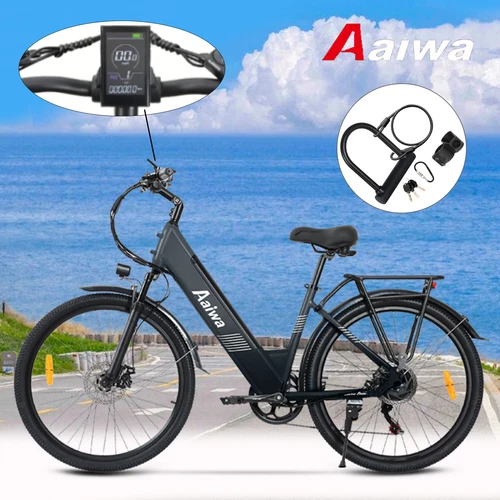 Aaiwa Ebike 26" 750W Peak 48V Electric Bicycle for Adults 28mph 7-Speed Ebike US - Picture 4 of 17
