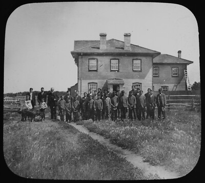 EMMANUEL COLLEGE PRINCE ALBERT CANADA C1907 PHOTO Magic Lantern Slide ANGLICANS