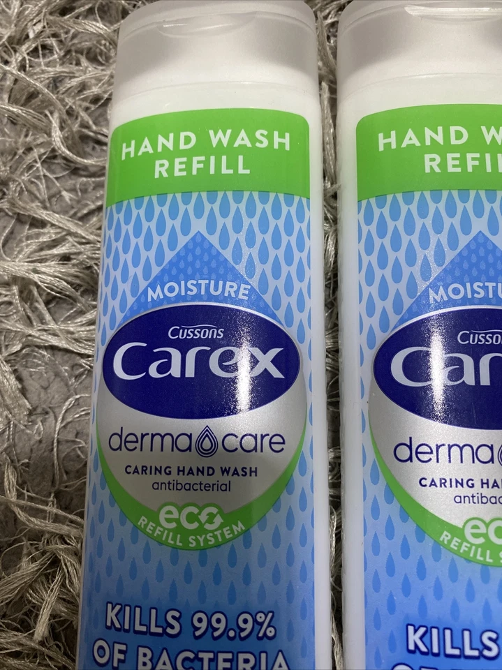 2 X Cussons Carex DermaCare Moisture HandWash Caring. Eco refill 250ml Brand New - Image 3 of 4