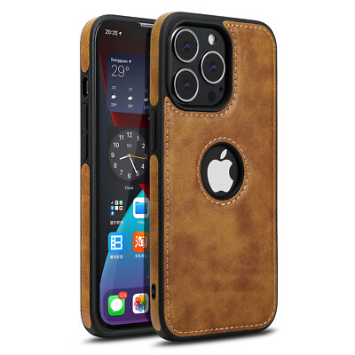 Shockproof PU Leather Cover For iPhone 14 Plus 13 12 11 Pro Max Slim Case