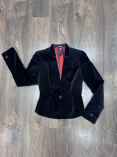 Banana Republic L’wren Scott Black Velvet Bow-back Blazer Jacket Women Size 2