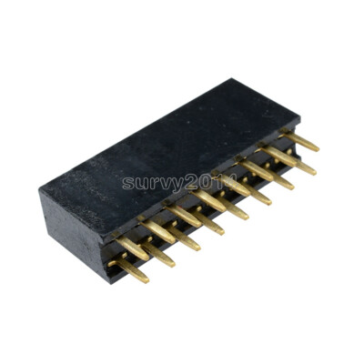10PCS 2x8 16 Pin 2.54mm Double Row Female Straight Header Pitch Socket Pin Strip