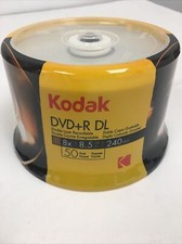 KODAK 8X Blank DVD R DL Dual Double Layer 8.5GB 240 Min Disc 50 pack