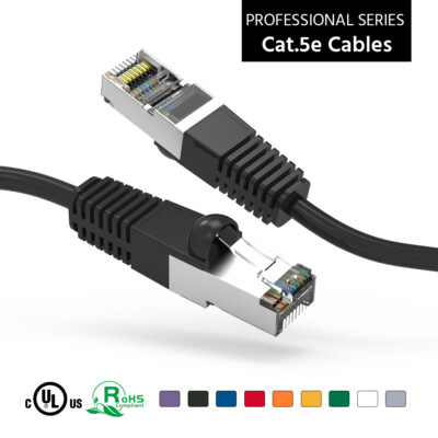100'FT FTP Shielded CAT5'e Network LAN Patch Cable Copper Ethernet CMX Outdoor