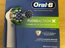Oral-B FlossAction Electric Toothbrush Replacement Brush Heads (10 Count) New