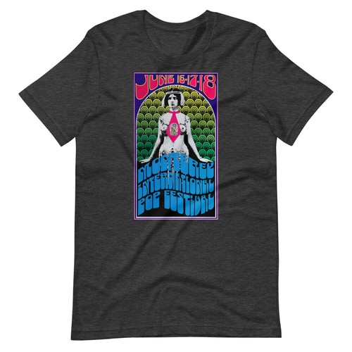 1967 Monterey Pop Festival póster de concierto manga corta unisex camiseta - Imagen 10 de 23