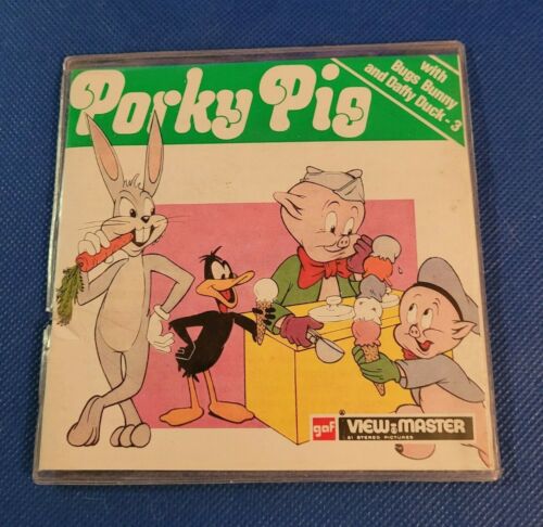 SEALED Rare D133 E Porky Pig Bugs Daffy Cartoons view-master 3 Reels Packet - Picture 1 of 2