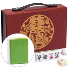 Chinese Mahjong Set, "Rouge Oasis" with 146 Small Tiles