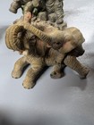 Elephant Family Figurine Group Lot Of Four Pieces With Some Chipping — photo 2