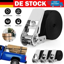 4er Set Spanngurte mit Ratsche 1000kg Zurrgurte mit Klemmschloss 2.5cm x 4m