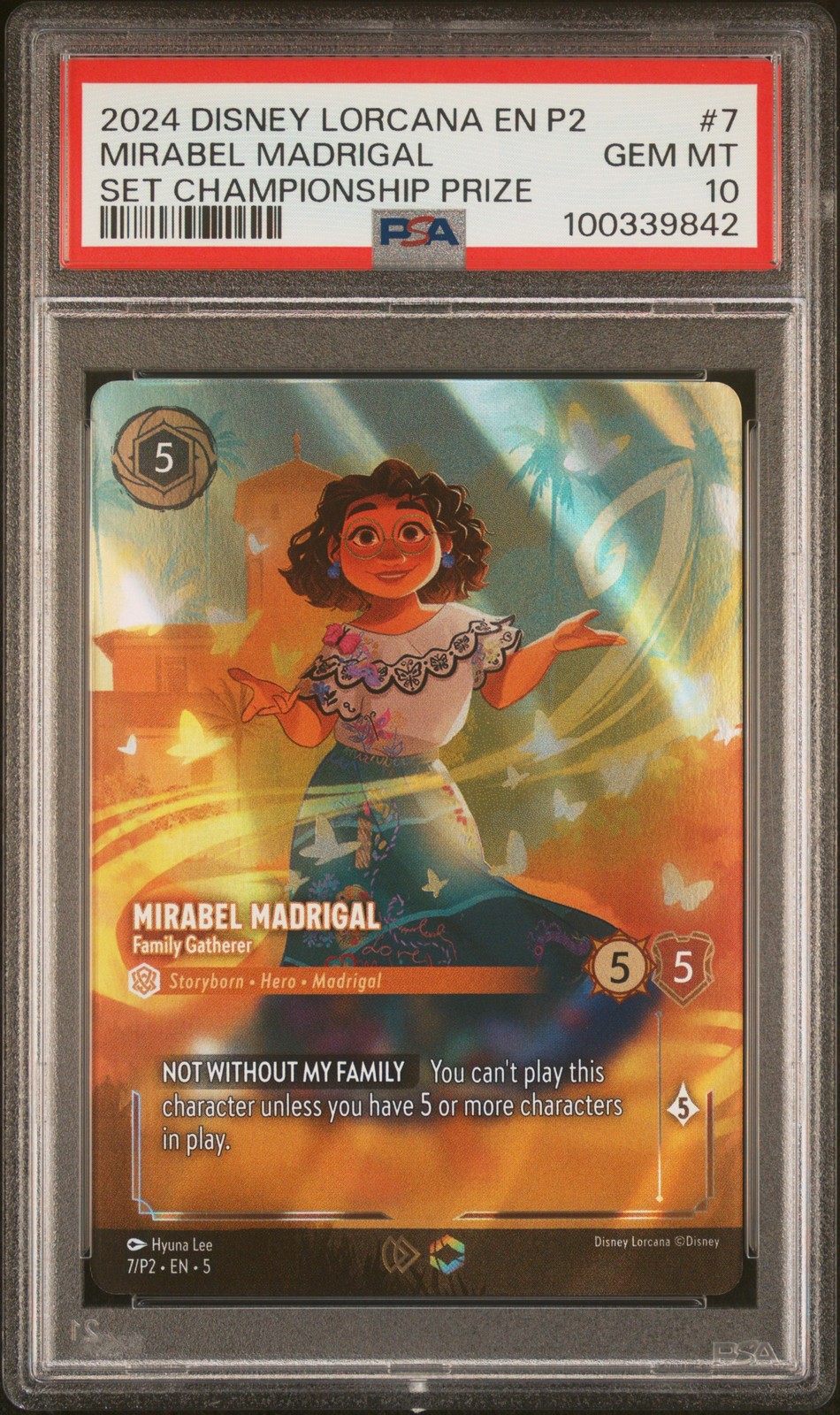 2024 DISNEY LORCANA EN P2-PROMO #7 MIRABEL MADRIGAL - FAMILY GATHERER PSA 10