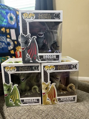 Pop Funko Game Of Thrones  Dragons Rhaegal, Dragon, Viserion 6”