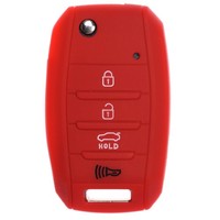 Klapp SchlüSsel HüLle ROT FüR KIA Sportage Rio Ceed Sorento Soul Carens Picanto