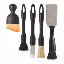 Yungeln 5PCS Car Detailing Brush Set with Car Cleaning Gel Car Cleaning Brush...